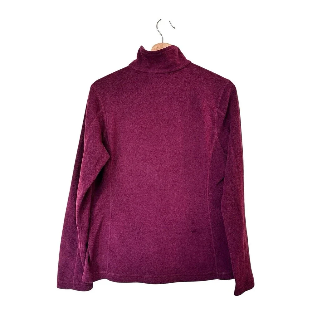 Patagonia Micro D 1/4 zip pullover fleece jacket in deep purple M